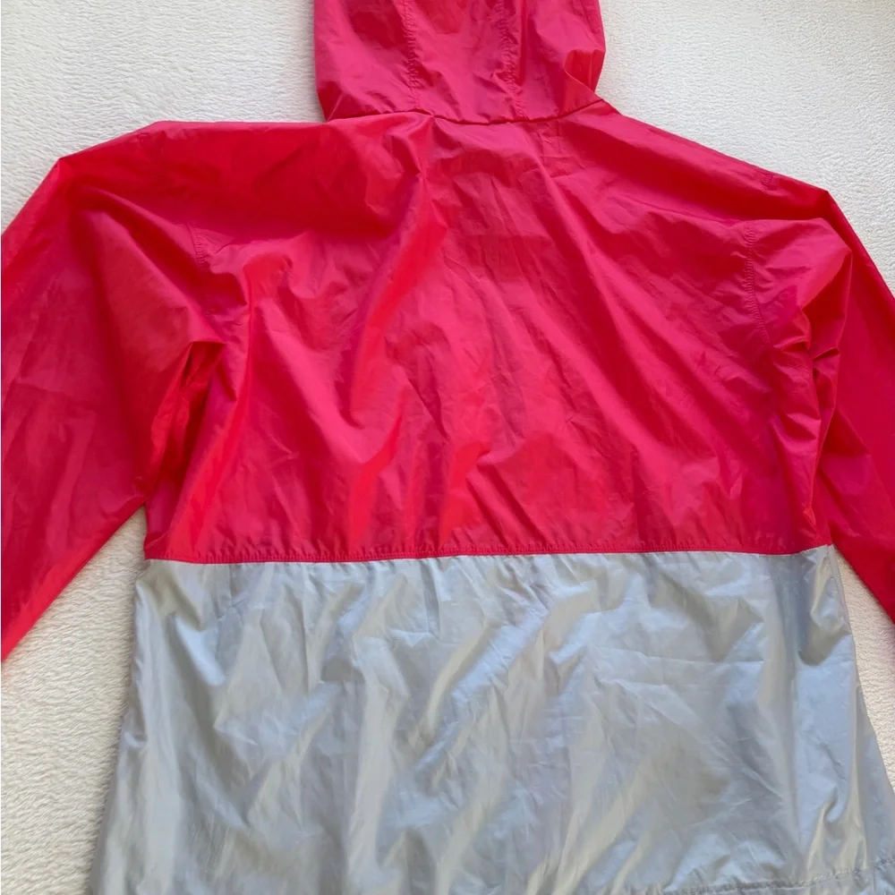 Columbia Women’s XL Pink Gray Windbreaker Hooded Zip Jacket - Picture 12 of 16